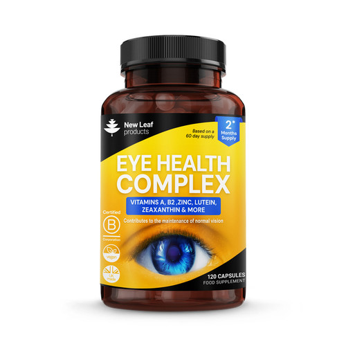 New Leaf Eye Health Complex Vitamin A, B2, Zinc, Lutein Zeaxanthin 120 Capsules New Leaf Eye Health Complex Vitamin A, B2, Zinc, Lutein Zeaxanthin 120 Capsules