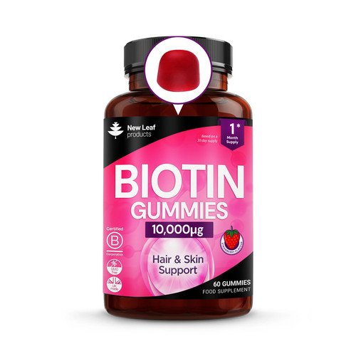 New Leaf Biotin Vitamin B7 60 Gummies