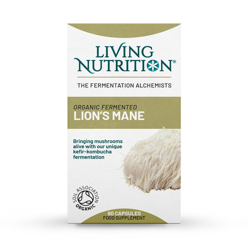 Living Nutrition Organic Fermented Lion's Mane 60 Capsules