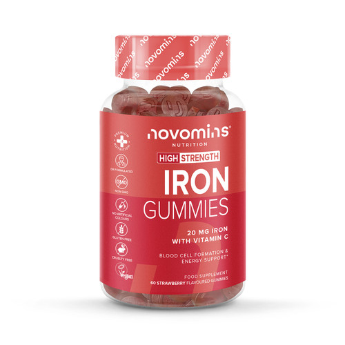 Novomins Iron Vitamins 60 Gummies 30 Days Supply
