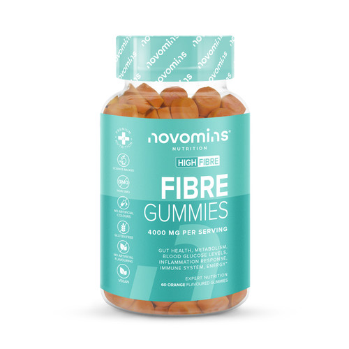 Novomins Fibre Orange Flavoured 60 Gummies