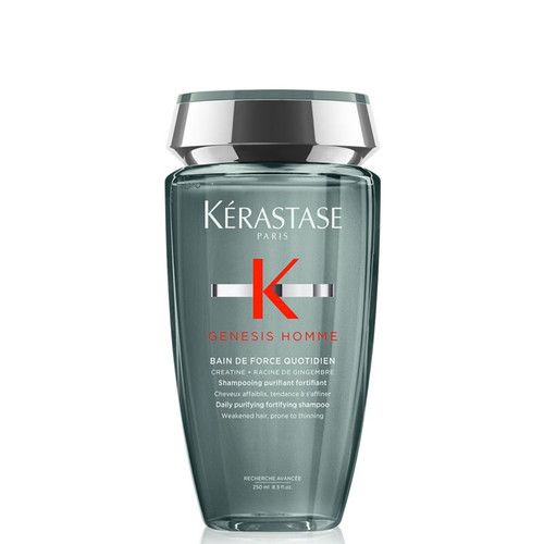 Kerastase Genesis Homme Men’s Shampoo, Daily Purifying Fortifying Shampoo, Re-energising for Scalp & Facial Hair, 250ml