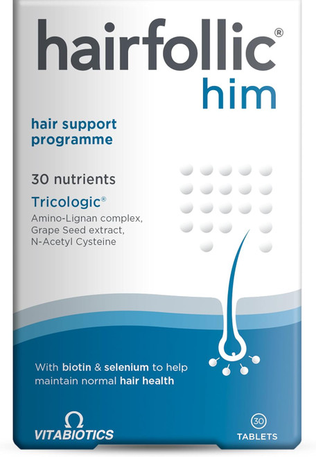 Vitabiotics Hairfollic Him, 30 Tablets