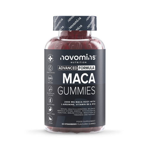 Novomins Maca Root 2000mg Strawberry Flavour 60 Gummies
