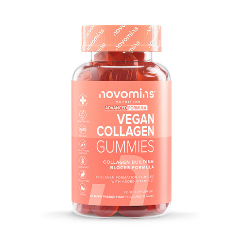 Novomins Vegan Collagen Passionfruit Flavour 60 Gummies 30 Days Supply