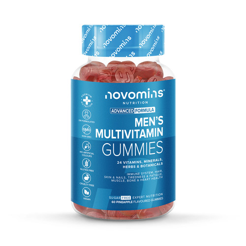 Novomins Men's Multivitamins Pineapple Flavoured 60 Gummies