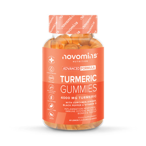 Novomins Turmeric 4000mg Lemon Flavoured 60 Gummies