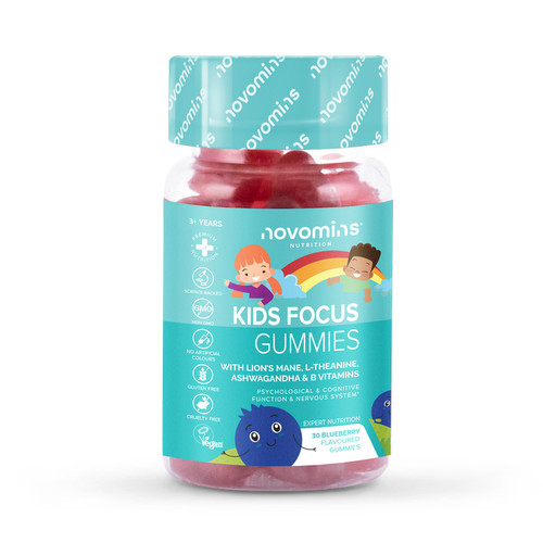Novomins Blueberry-Flavoured Kids Focus 30 Gummies