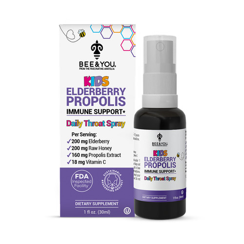 Bee&You Propolis Elderberry Honey Throat Spray  For Kids 30ml