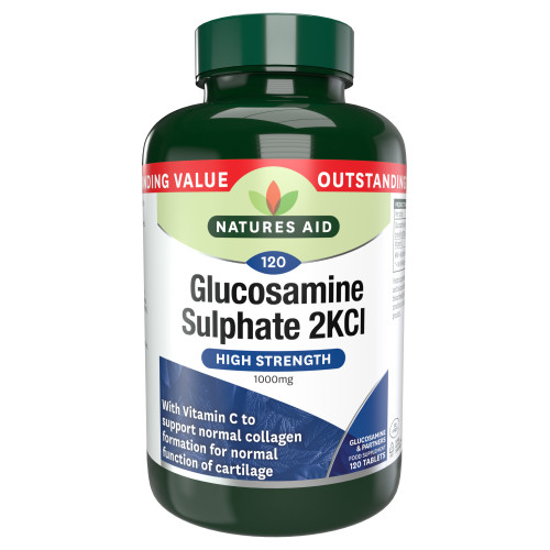 Natures Aid Glucosamine Sulphate 2KCI 1000mg, 120 Tablets