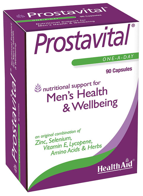 Health Aid Prostavital (Zinc, Selenium,Vit E, Lycopene, Vit C, Vit B6), 90 Caps (PACK OF 3)