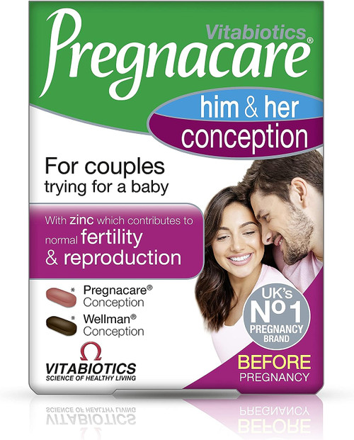 Vitabiotics, Pregnacare Him & Her Conception, 60 Tablets (PACK OF 3)