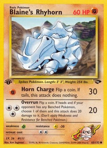 Blaine's Rhyhorn (PTCG-G2) (Unlimited) (#065/132) Blaine's Rhyhorn (PTCG-G2) (Unlimited) (#065/132)