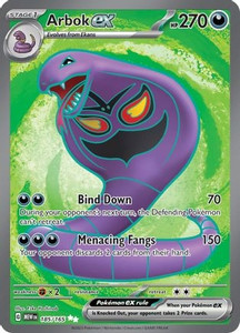 Arbok ex - 185/165 (PTCG-MEW) (Holofoil) (#185/165)