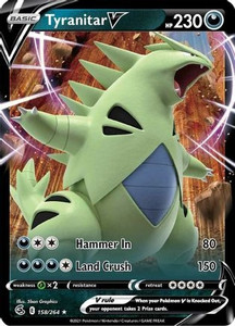 Tyranitar V (PTCG-SWSH08) (Holofoil) (#158/264)