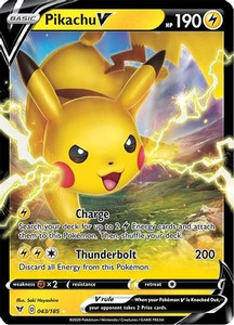 Pikachu V (PTCG-SWSH04) (Holofoil) (#043/185)
