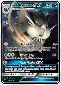 Alolan Raticate GX (PTCG-CES) (Holofoil) (#85/168)