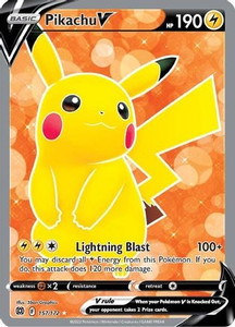 Pikachu V (Full Art) (PTCG-SWSH09) (Holofoil) (#157/172)
