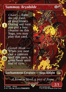 Summon: Brynhildr (FIN) (Foil) (Borderless) (#366) Summon: Brynhildr (FIN) (Foil) (Borderless) (#366)
