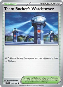 Team Rocket's Watchtower (POKE24269) (Reverse Holofoil) (#180/182)
