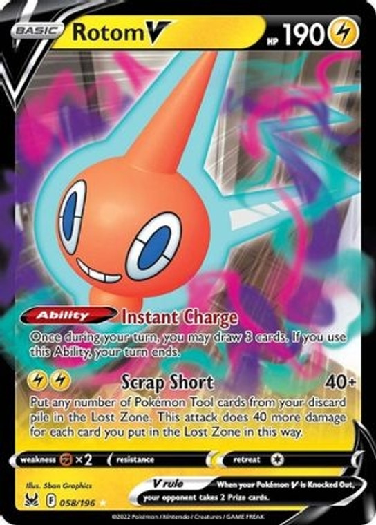Rotom V (PTCG-SWSH11) (Holofoil) (#058/196)