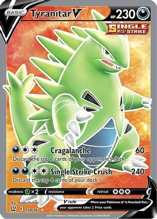 Tyranitar V (Full Art) (PTCG-SWSH05) (Holofoil) (#154/163)