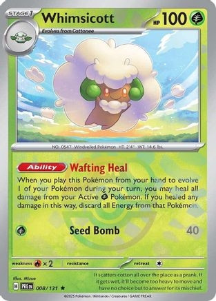 Whimsicott (Master Ball Pattern) (PTCG-SVPRE) (Holofoil) (#008/133)