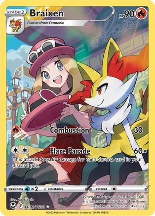 Braixen (PTCG-SWSH12: TG) (Holofoil) (#TG01/TG30)