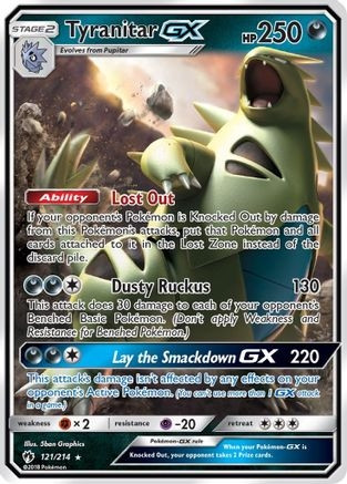 Tyranitar GX (PTCG-SM8) (Holofoil) (#121/214)