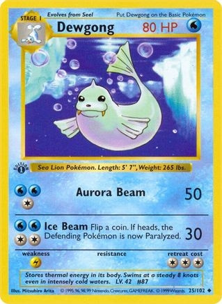 Dewgong (PTCG-BSS) (1st Edition) (#025/102)