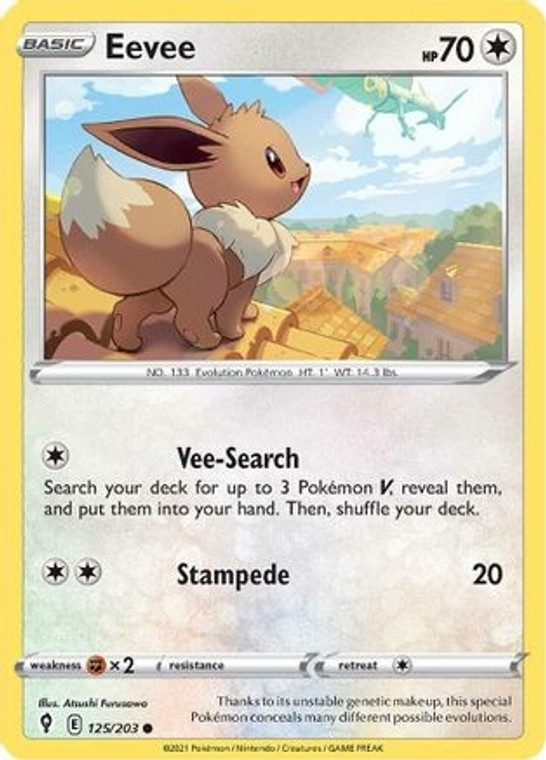 Eevee (PTCG-SWSH07) (Reverse Holofoil) (#125/203)