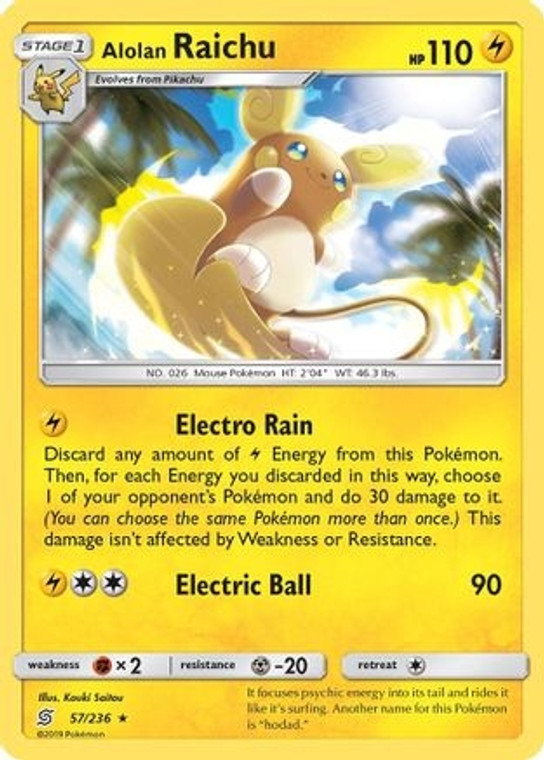 Alolan Raichu (PTCG-SM11) (Holofoil) (#57/236)