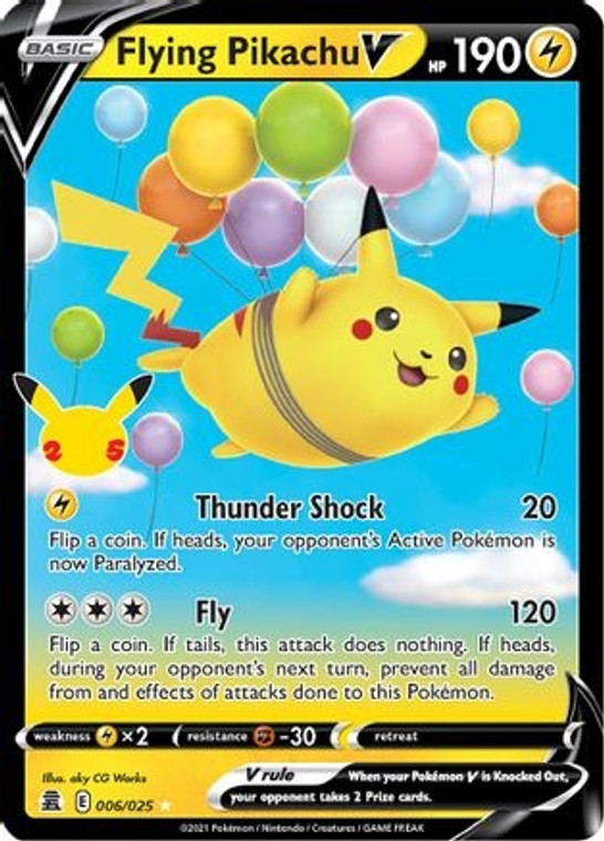 Flying Pikachu V (PTCG-CLB1) (Holofoil) (#006/025)
