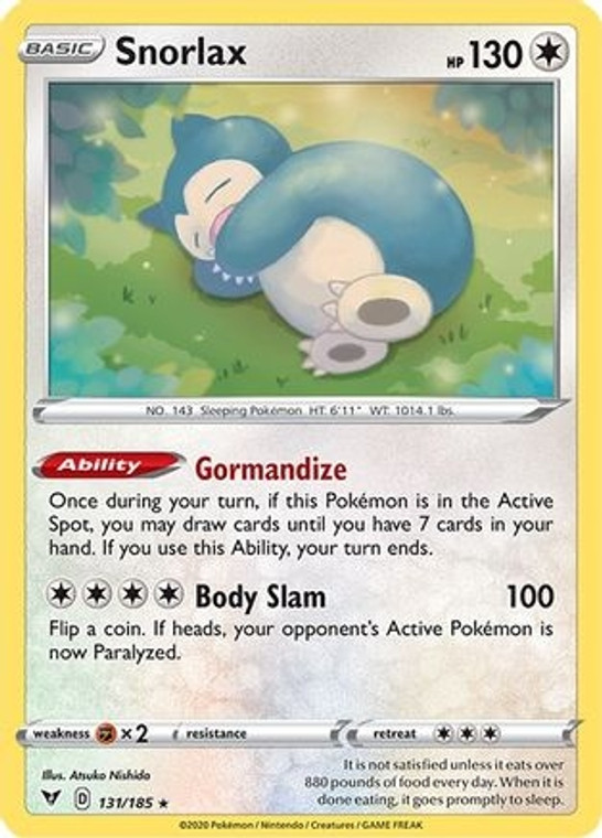 Snorlax (PTCG-SWSH04) (Holofoil) (#131/185)