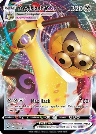 Aegislash VMAX (PTCG-SWSH04) (Holofoil) (#127/185)