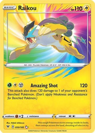 Raikou (PTCG-SWSH04) (Holofoil) (#050/185)