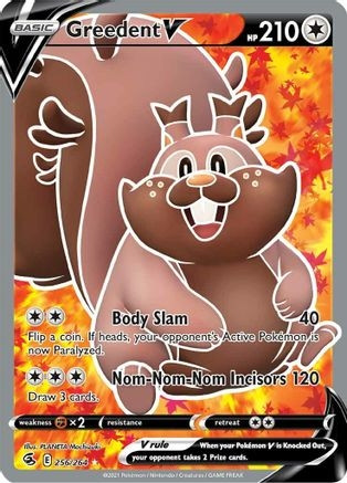 Greedent V (Full Art) (PTCG-SWSH08) (Holofoil) (#256/264)