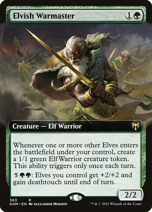 Elvish Warmaster (KHM) (Foil) (Extended Art) (#363)
