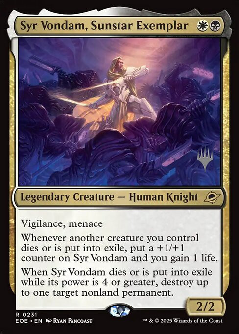 Syr Vondam, Sunstar Exemplar (PEOE) (#231p)