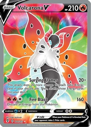 Volcarona V (Full Art) (PTCG-SWSH07) (Holofoil) (#170/203)
