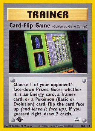 Card-Flip Game (Goldenrod Game Corner) (PTCG-N1) (Unlimited) (#092/111)