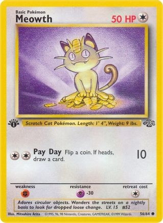 Meowth (PTCG-JU) (1st Edition) (#56/64)