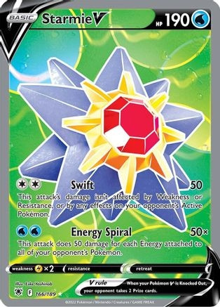Starmie V (Full Art) (PTCG-SWSH10) (Holofoil) (#166/189)