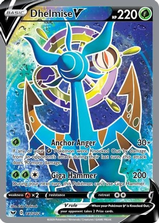 Dhelmise V (Full Art) (PTCG-SWSH01) (Holofoil) (#187/202)