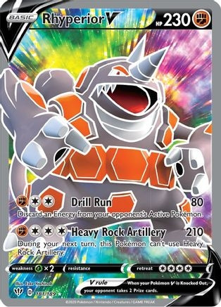 Rhyperior V (Full Art) (PTCG-SWSH03) (Holofoil) (#181/189)