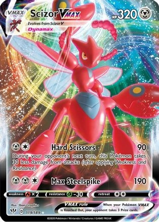 Scizor VMAX (PTCG-SWSH03) (Holofoil) (#119/189)