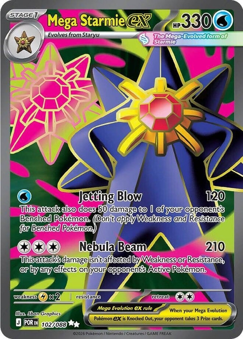 Mega Starmie ex - 102/088 (POKE24587) (Holofoil) (#102/088)