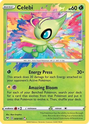 Celebi (PTCG-SWSH04) (Holofoil) (#009/185)