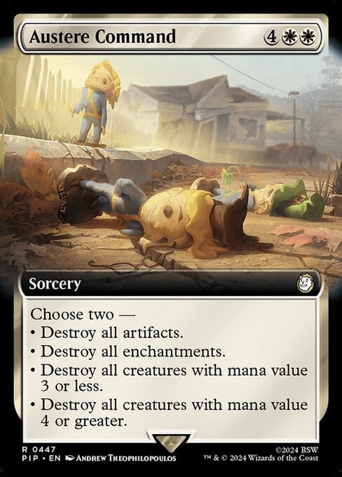 Austere Command (PIP) (Foil) (Extended Art) (#447)