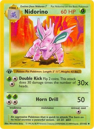 Nidorino (PTCG-BSS) (Unlimited) (#037/102)